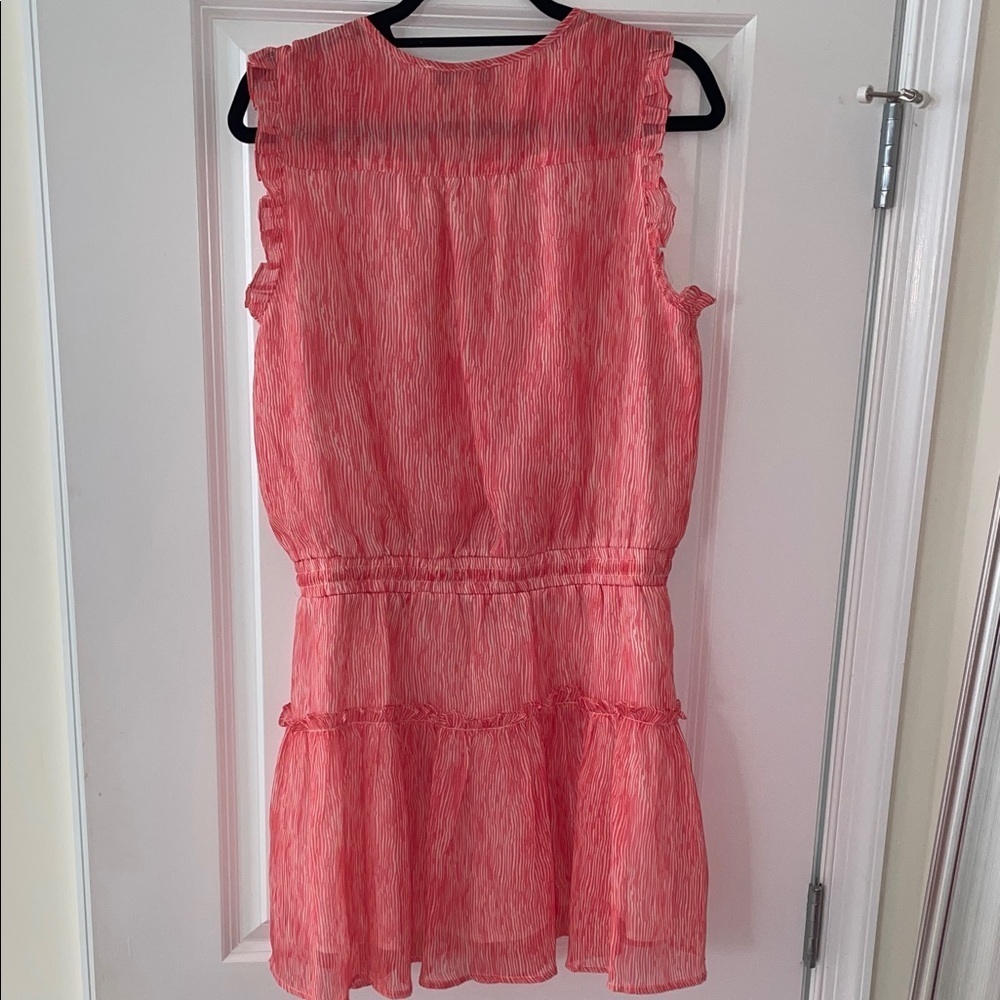 Pinch Red-Coral Ruffle Mini Dress - Picture 6 of 11